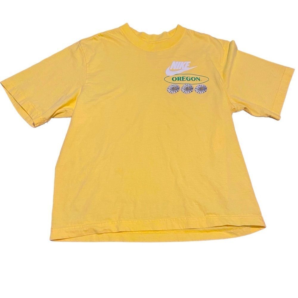 Nike Yellow Green Flower Oregon Cotton T-shirt 💛💚